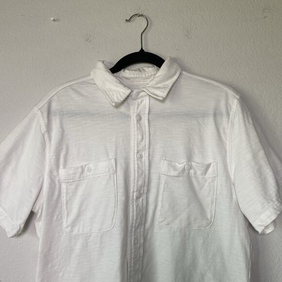 Mens 32 Degrees Cool White Short Sleeve Button Up Size Small 100% Cotton Casual - Picture 6 of 9